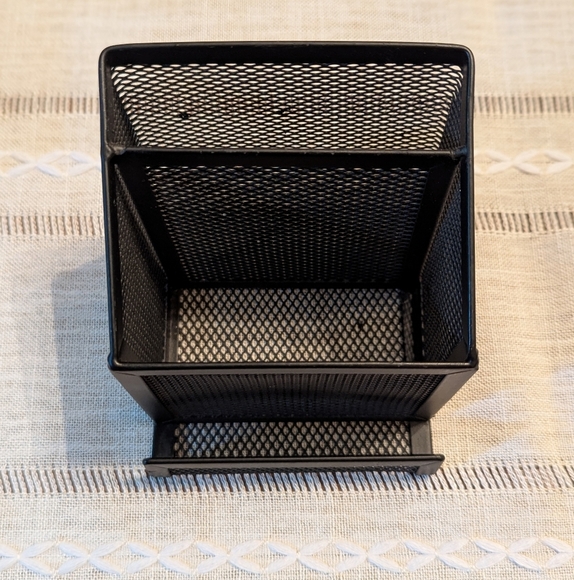 Black Mesh Desk Organizer Set -3 Tier In/Out Basket/Pencil Cup/ 3 Slot Organizer - Picture 4 of 9